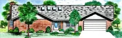 Ranch house plans 3-135 - front exterior, 2,301 sq ft, 3 bed, 3 bath house plans | Monster House Plans