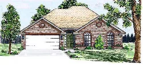 Traditional house plans 3-148 - front exterior, 1,481 sq ft, 3 bed, 2 bath house plans | Monster House Plans