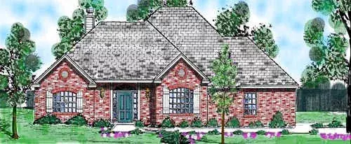 Traditional house plans 3-155 - front exterior, 1,992 sq ft, 3 bed, 2 bath house plans | Monster House Plans