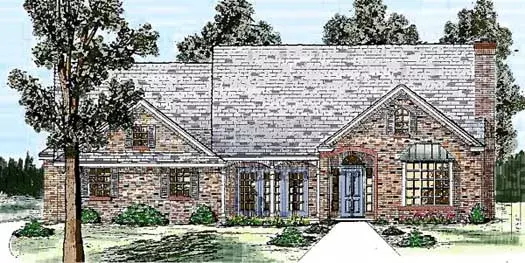 Traditional house plans 3-156 - front exterior, 2,173 sq ft, 3 bed, 2 bath house plans | Monster House Plans