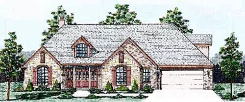 Traditional house plans 3-157 - front exterior, 2,194 sq ft, 4 bed, 3 bath house plans | Monster House Plans