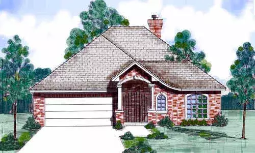 Traditional house plans 3-162 - front exterior, 2,421 sq ft, 3 bed, 3 bath house plans | Monster House Plans