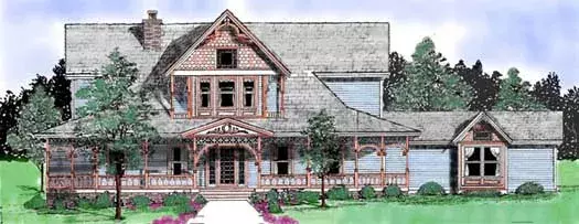 Victorian house plans 3-169 - front exterior, 2,556 sq ft, 3 bed, 2 bath house plans | Monster House Plans