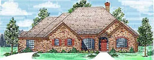 Traditional house plans 3-171 - front exterior, 2,581 sq ft, 3 bed, 2 bath house plans | Monster House Plans