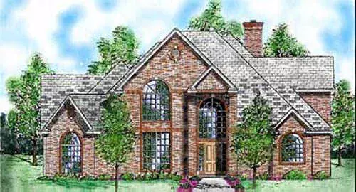Traditional house plans 3-178 - front exterior, 2,701 sq ft, 4 bed, 3 bath house plans | Monster House Plans