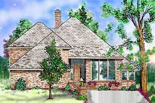 Contemporary house plans 3-183 - front exterior, 2,776 sq ft, 3 bed, 3 bath house plans | Monster House Plans