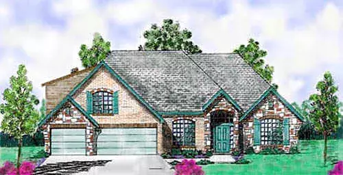 Traditional house plans 3-203 - front exterior, 3,261 sq ft, 4 bed, 4 bath house plans | Monster House Plans