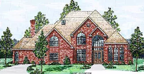 Traditional house plans 3-228 - front exterior, 4,176 sq ft, 5 bed, 4 bath house plans | Monster House Plans