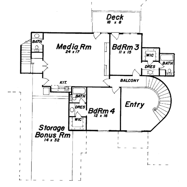 Upper/Second Floor Plan:3-234