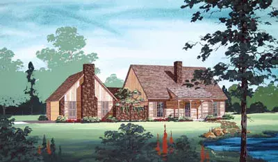 Country house plans 30-181 - front exterior, 1,600 sq ft, 3 bed, 2 bath house plans | Monster House Plans