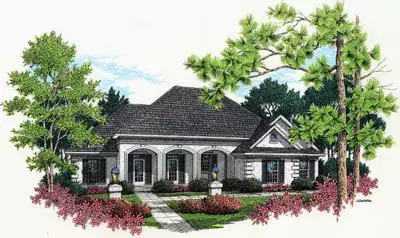Southern house plans 30-189 - front exterior, 1,770 sq ft, 3 bed, 2 bath house plans | Monster House Plans