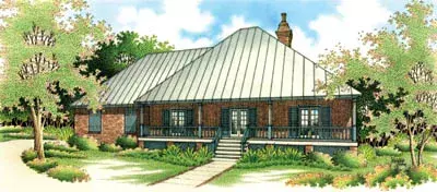 Southern house plans 30-198 - front exterior, 1,800 sq ft, 3 bed, 2 bath house plans | Monster House Plans