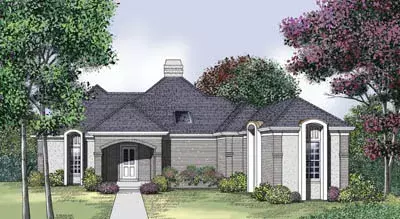 Contemporary house plans 30-204 - front exterior, 1,881 sq ft, 2 bed, 2 bath house plans | Monster House Plans