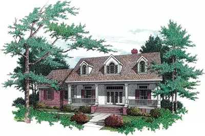 Southern house plans 30-217 - front exterior, 1,932 sq ft, 3 bed, 2 bath house plans | Monster House Plans