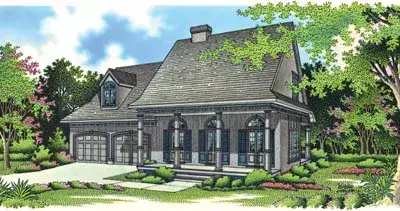 Southern house plans 30-220 - front exterior, 2,058 sq ft, 3 bed, 2 bath house plans | Monster House Plans