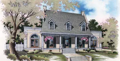 Southern house plans 30-225 - front exterior, 2,024 sq ft, 3 bed, 2 bath house plans | Monster House Plans