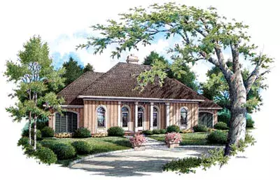 Country house plans 30-228 - front exterior, 2,000 sq ft, 3 bed, 2 bath house plans | Monster House Plans