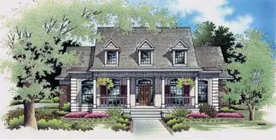 Southern house plans 30-236 - front exterior, 2,123 sq ft, 3 bed, 2 bath house plans | Monster House Plans
