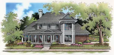 Victorian house plans 30-244 - front exterior, 2,233 sq ft, 4 bed, 3 bath house plans | Monster House Plans