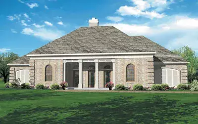 European house plans 30-247 - front exterior, 2,280 sq ft, 3 bed, 2 bath house plans | Monster House Plans