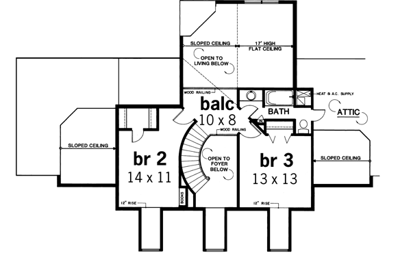 Upper/Second Floor Plan:30-250