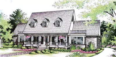 Southern house plans 30-252 - front exterior, 2,360 sq ft, 3 bed, 2 bath house plans | Monster House Plans