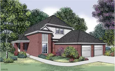 Traditional house plans 30-253 - front exterior, 2,254 sq ft, 3 bed, 2 bath house plans | Monster House Plans