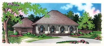 Traditional house plans 30-257 - front exterior, 2,394 sq ft, 3 bed, 2 bath house plans | Monster House Plans