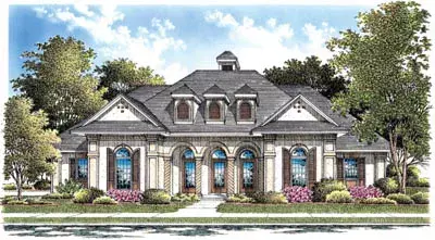 European house plans 30-259 - front exterior, 2,328 sq ft, 3 bed, 2 bath house plans | Monster House Plans