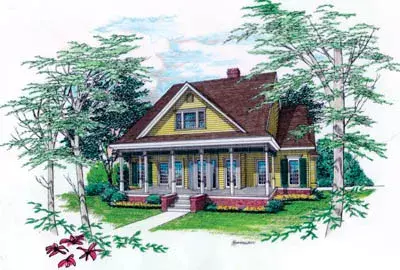 Country house plans 30-261 - front exterior, 2,542 sq ft, 4 bed, 3 bath house plans | Monster House Plans