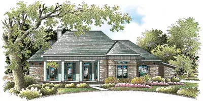 Traditional house plans 30-262 - front exterior, 2,503 sq ft, 3 bed, 2 bath house plans | Monster House Plans
