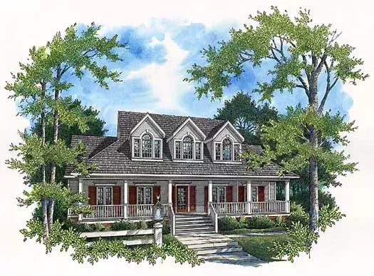 Traditional house plans 30-265 - front exterior, 2,598 sq ft, 4 bed, 3 bath house plans | Monster House Plans
