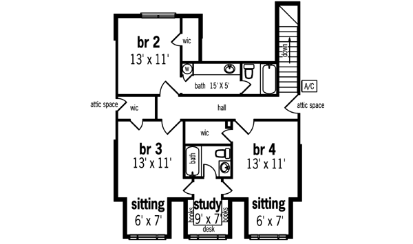Upper/Second Floor Plan:30-265