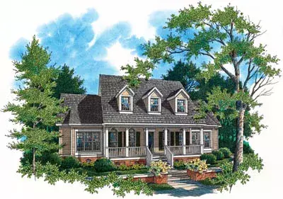 Country house plans 30-266 - front exterior, 2,535 sq ft, 4 bed, 3 bath house plans | Monster House Plans