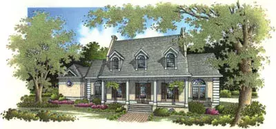 Country house plans 30-270 - front exterior, 2,680 sq ft, 4 bed, 3 bath house plans | Monster House Plans
