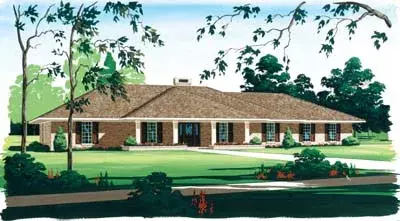 Ranch house plans 30-275 - front exterior, 2,719 sq ft, 4 bed, 2 bath house plans | Monster House Plans