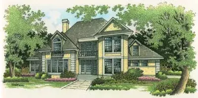 Traditional house plans 30-277 - front exterior, 2,743 sq ft, 4 bed, 3 bath house plans | Monster House Plans