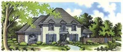 European house plans 30-283 - front exterior, 2,954 sq ft, 4 bed, 3 bath house plans | Monster House Plans