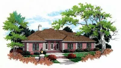 European house plans 30-286 - front exterior, 2,936 sq ft, 4 bed, 2 bath house plans | Monster House Plans