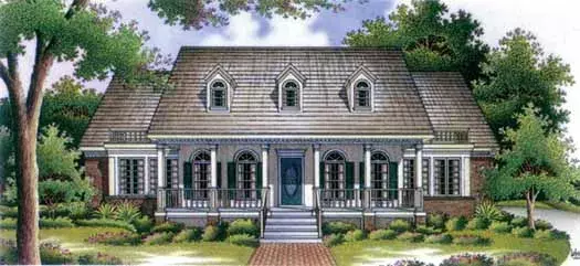 Southern house plans 30-287 - front exterior, 3,035 sq ft, 4 bed, 3 bath house plans | Monster House Plans
