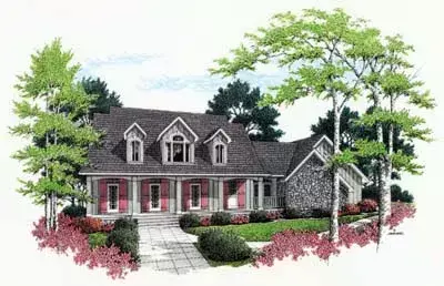 Country house plans 30-289 - front exterior, 3,098 sq ft, 4 bed, 3 bath house plans | Monster House Plans