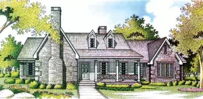 Country house plans 30-294 - front exterior, 3,158 sq ft, 4 bed, 3 bath house plans | Monster House Plans