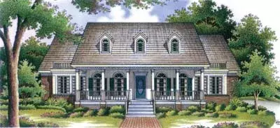 Country house plans 30-296 - front exterior, 3,119 sq ft, 4 bed, 3 bath house plans | Monster House Plans