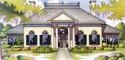 Mediterranean house plans 30-297 - front exterior, 3,284 sq ft, 4 bed, 4 bath house plans | Monster House Plans