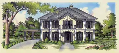 Mediterranean house plans 30-302 - front exterior, 3,499 sq ft, 4 bed, 3 bath house plans | Monster House Plans