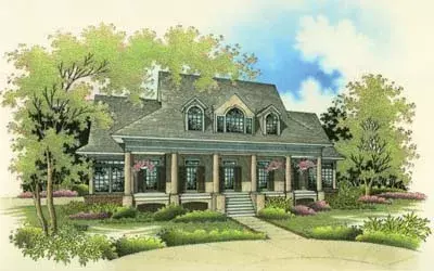 Traditional house plans 30-303 - front exterior, 3,360 sq ft, 3 bed, 3 bath house plans | Monster House Plans
