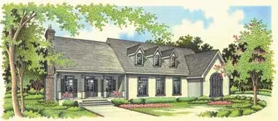 Southern house plans 30-307 - front exterior, 3,501 sq ft, 3 bed, 2 bath house plans | Monster House Plans