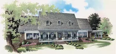 Southern house plans 30-308 - front exterior, 3,568 sq ft, 4 bed, 3 bath house plans | Monster House Plans