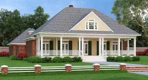 Southern house plans 30-322 - front exterior, 2,248 sq ft, 3 bed, 2 bath house plans | Monster House Plans