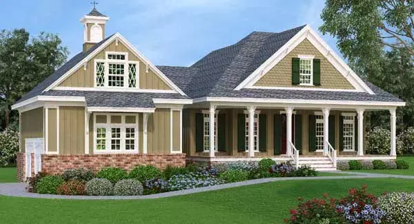 Southern house plans 30-323 - front exterior, 1,792 sq ft, 3 bed, 3 bath house plans | Monster House Plans